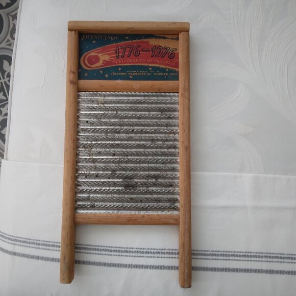 VINTAGE 1776-1976 DUBL HANDI BICENTENNIAL WASHBOARD COLUMBUS WASHBOARD CO. - Picture 1 of 4